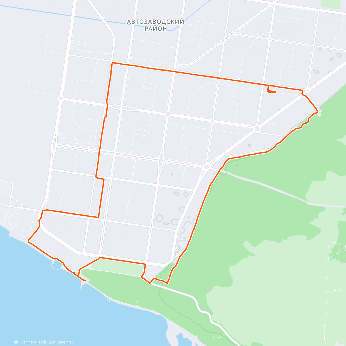 Map of the activity, Утренний забег