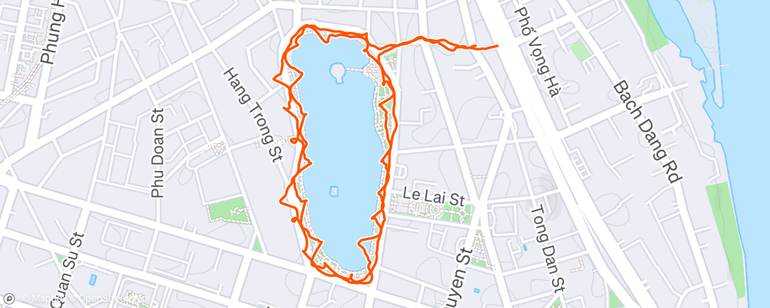 Map of the activity, Morning Run
