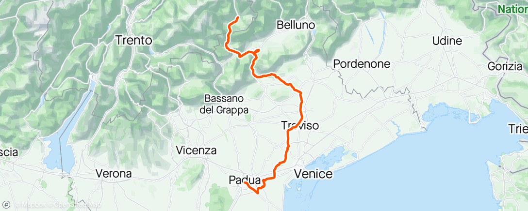 Map of the activity, Giro #18 Giro #19 Pourquoi rouler aussi vite tous les jours ? On aurait pu prendre un peu le temps de profiter des magnifiques vignobles du Veneto