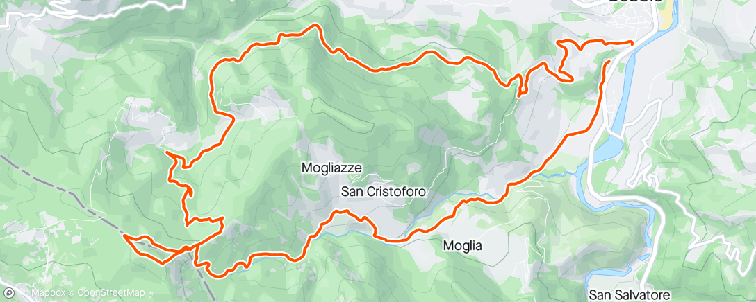 Map of the activity, Andata e ritorno Bobbio