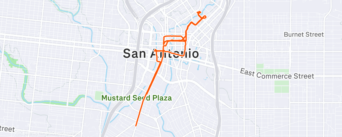 Map of the activity, Evening Ride