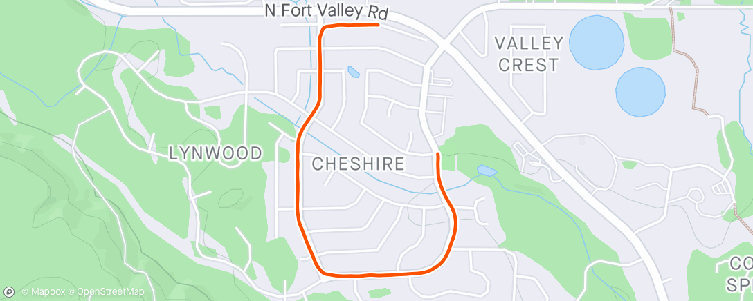 Map of the activity, Morning Run