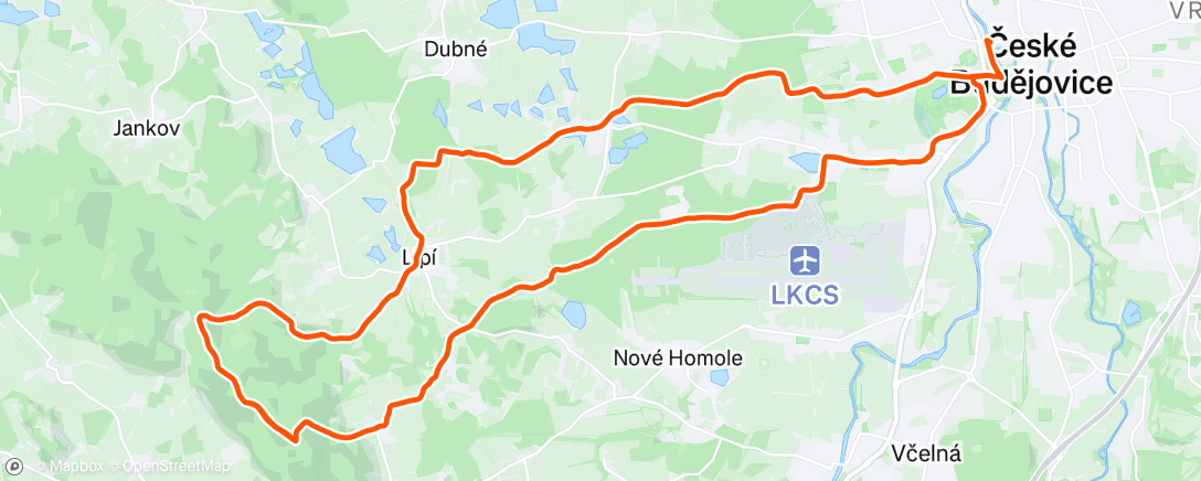 Map of the activity, Afternoon Mountain Bike Ride