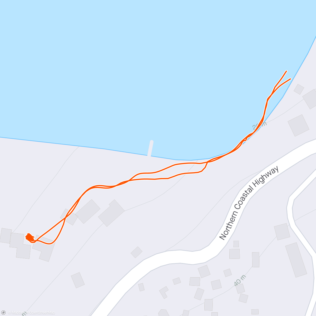 Map of the activity, Dreadmill in Paradise.