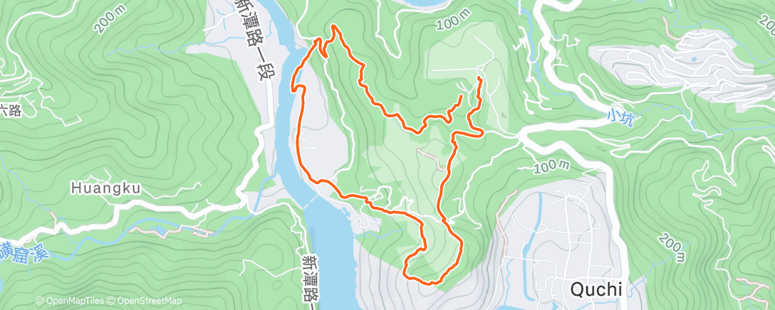 Map of the activity, Afternoon Trail Run