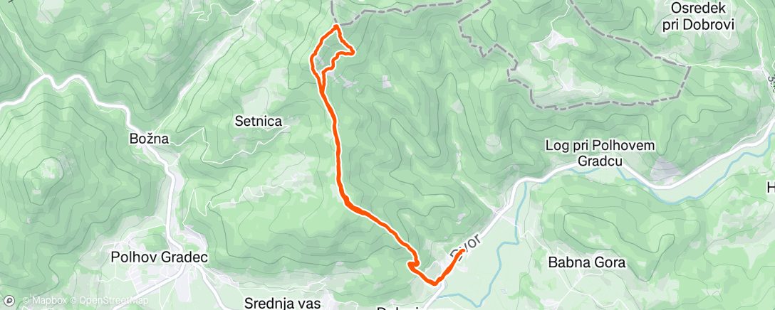 Map of the activity, Afternoon Walk