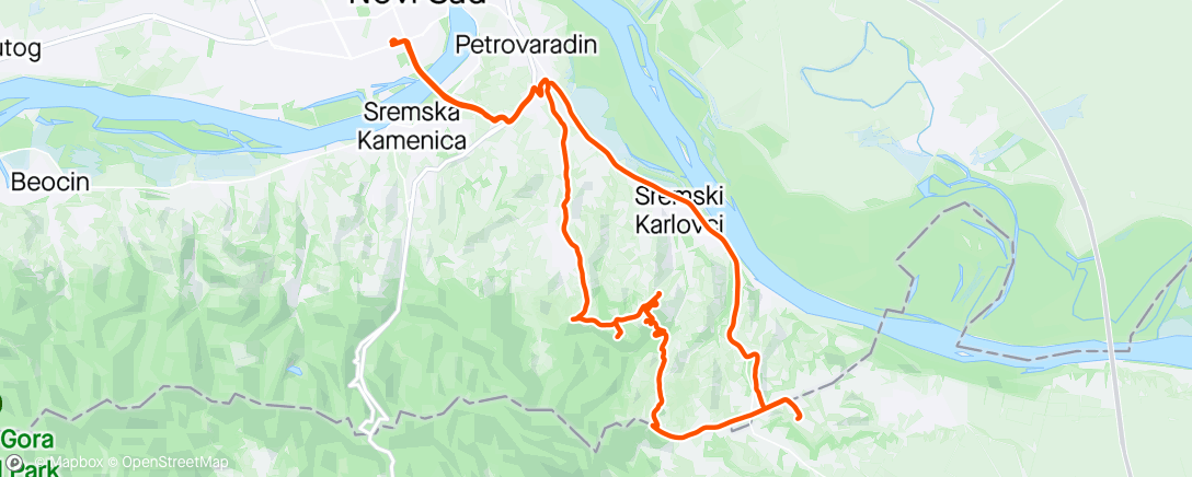 Map of the activity, Getting lost on Fruška gora