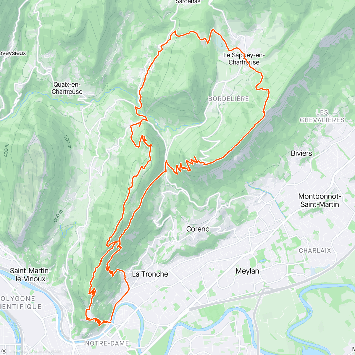 Map of the activity, Balade et retrouvailles en Chartreuse