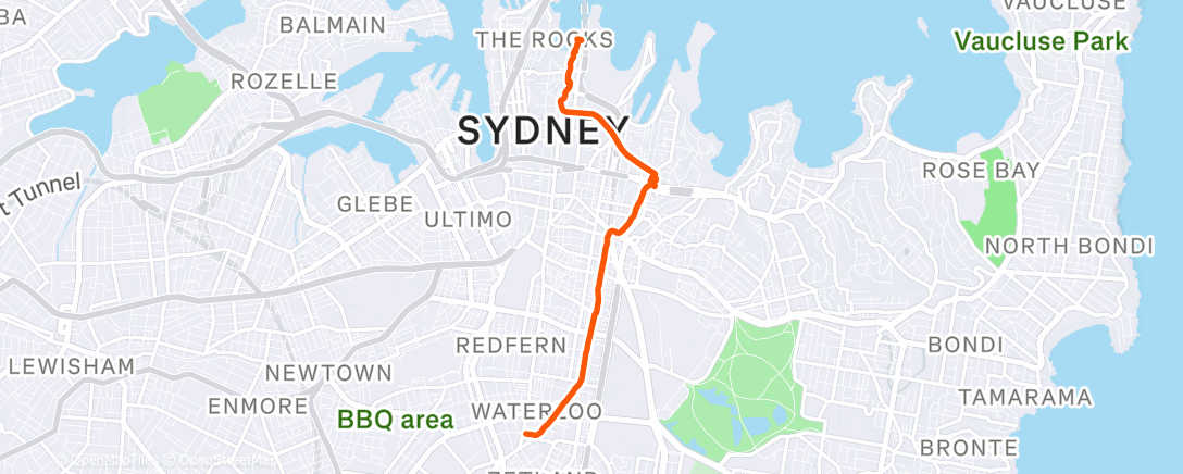 Map of the activity, ランチタイム トレイルランニング