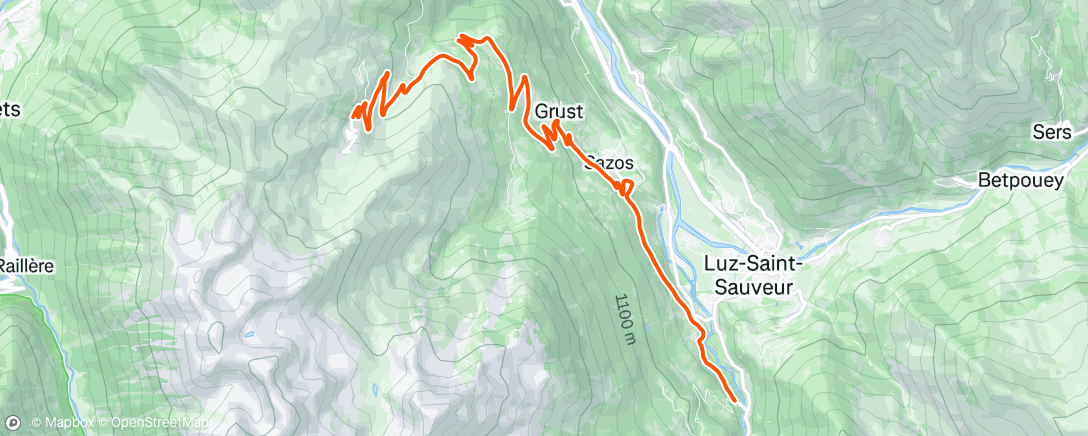 Map of the activity, Bicicleta por la tarde