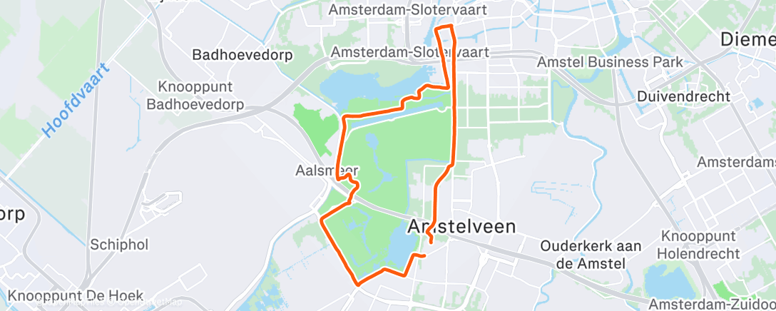 Map of the activity, Lunch Run