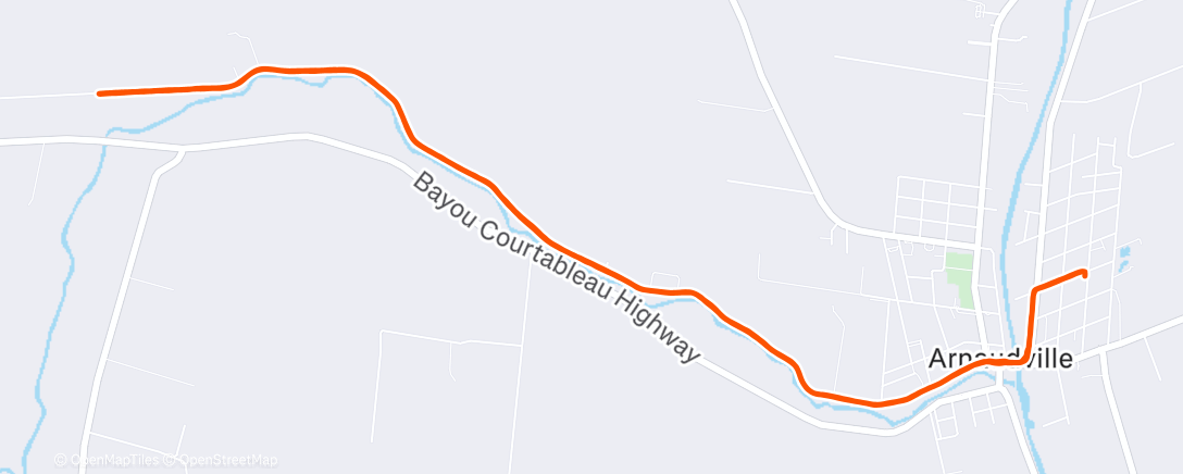 Map of the activity, Morning Run