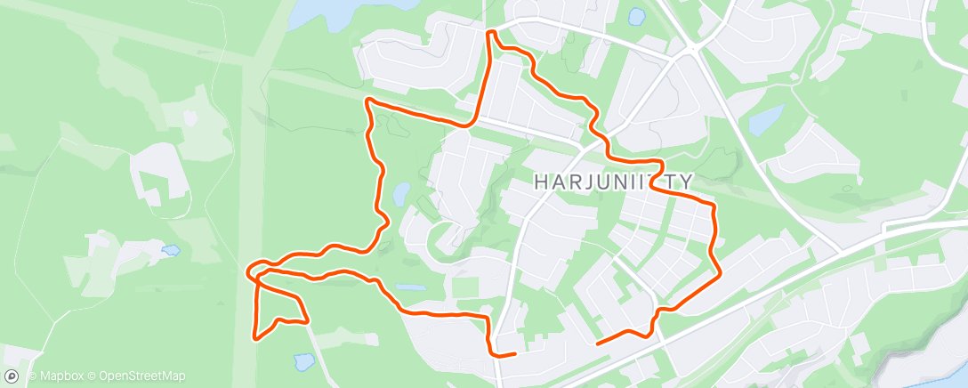 Map of the activity, Evening Trail Run