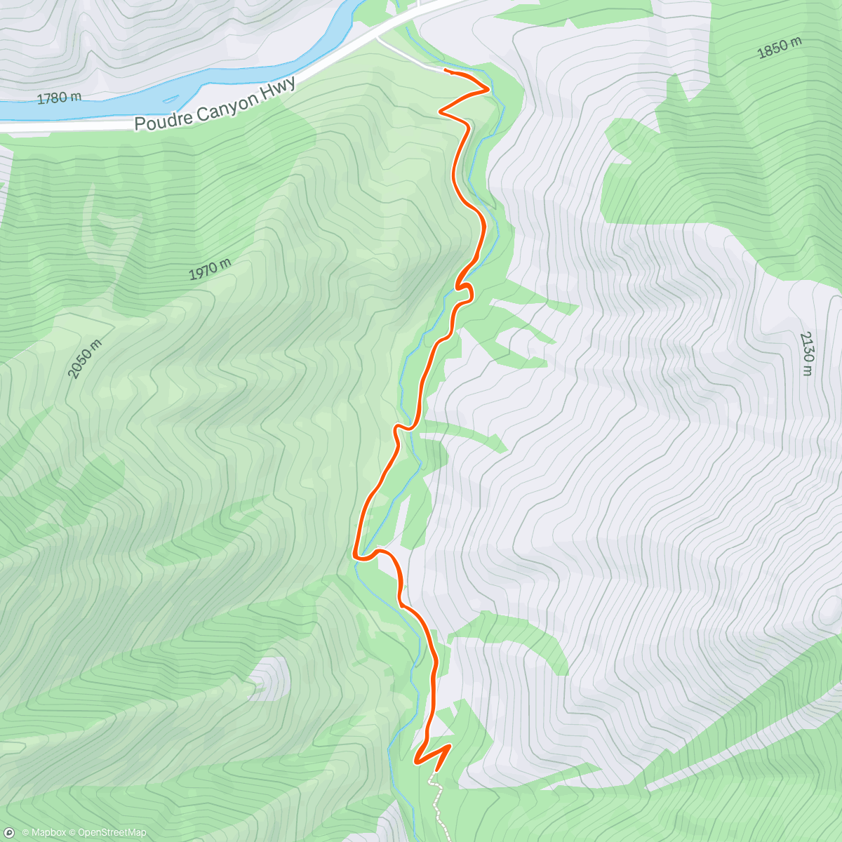 Map of the activity, Father’s Day Young Gulch