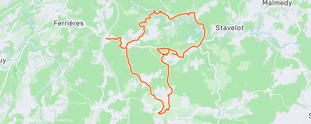 Map of the activity, Vélo dans l'après-midi