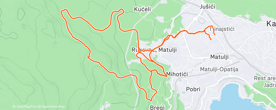 Map of the activity, Lunch E-Mountain Bike Ride