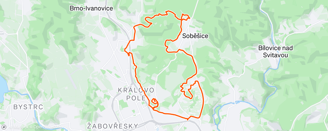 Map of the activity, Lauf am Morgen