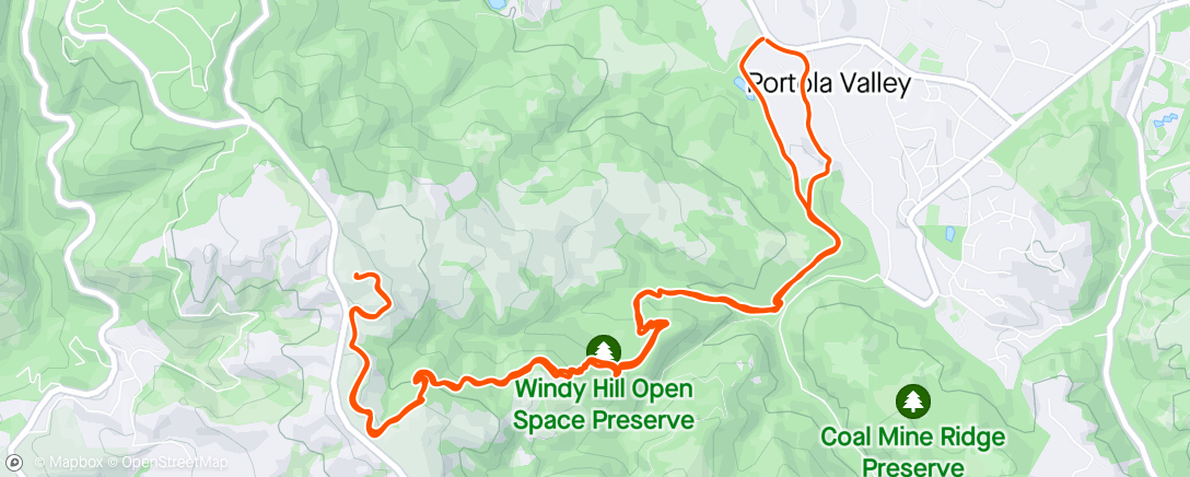 Map of the activity, Windy Hill