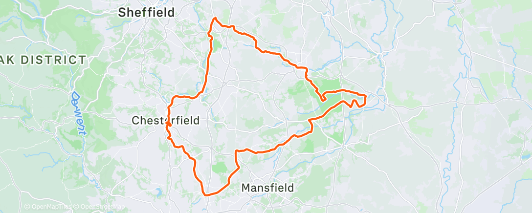 Map of the activity, Morning Ride