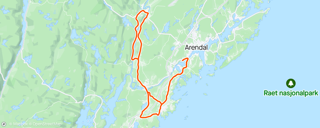 Map of the activity, Vik Froland Birketveit