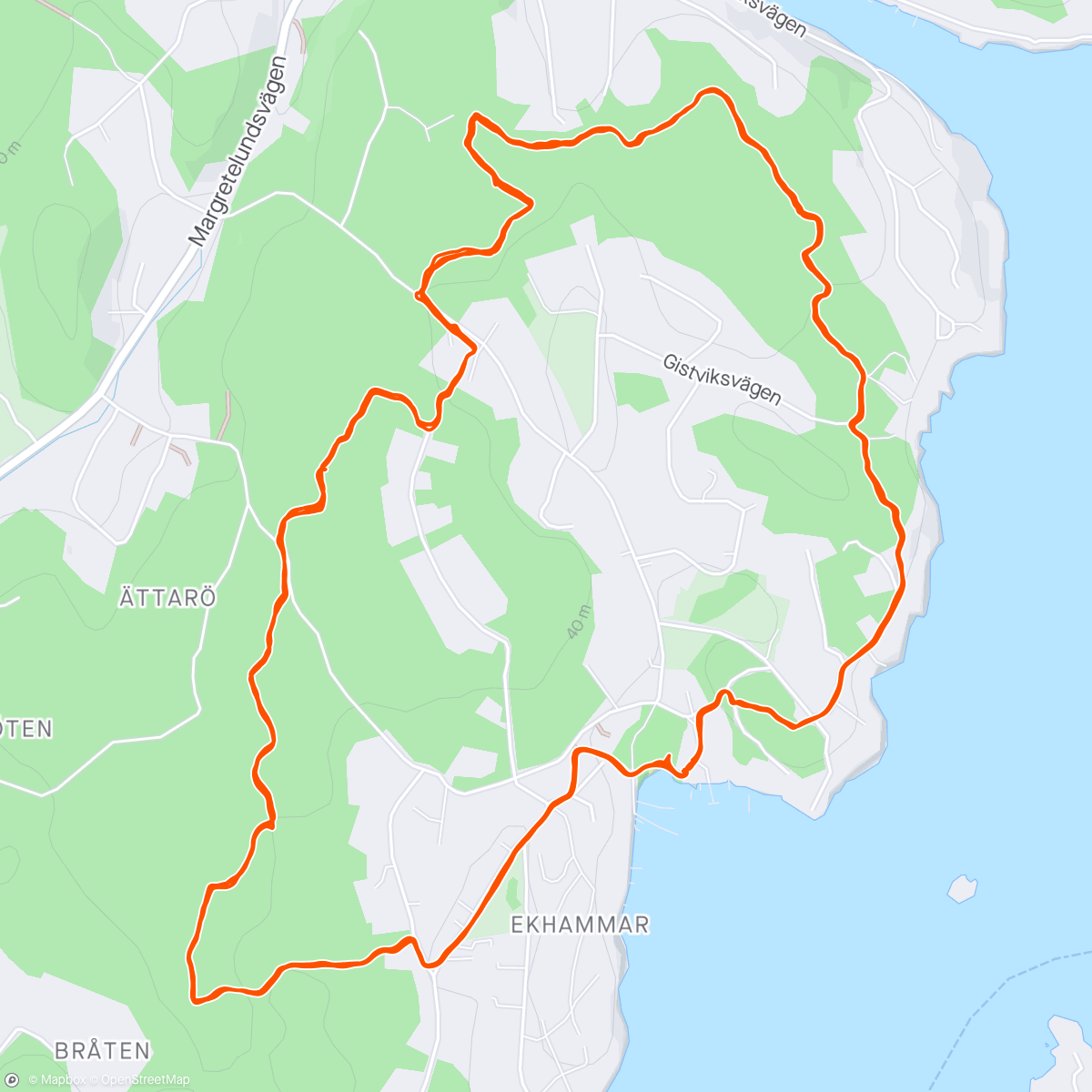 Carte de l'activité TNT Åkersberga long pass