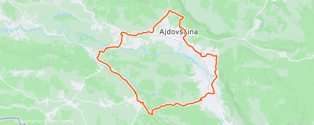 Map of the activity, Afternoon Ride