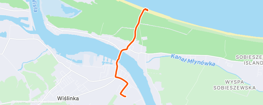 Map of the activity, Afternoon Run