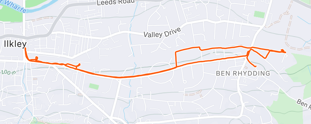 Map of the activity, Morning Walk