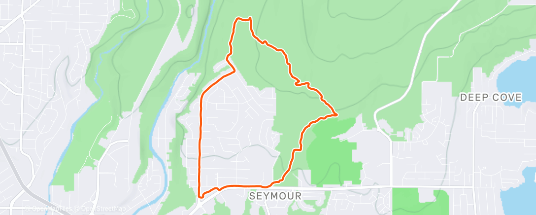 Map of the activity, Lunch Trail Run