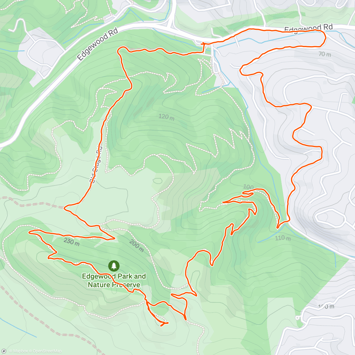 Map of the activity, Afternoon Walk