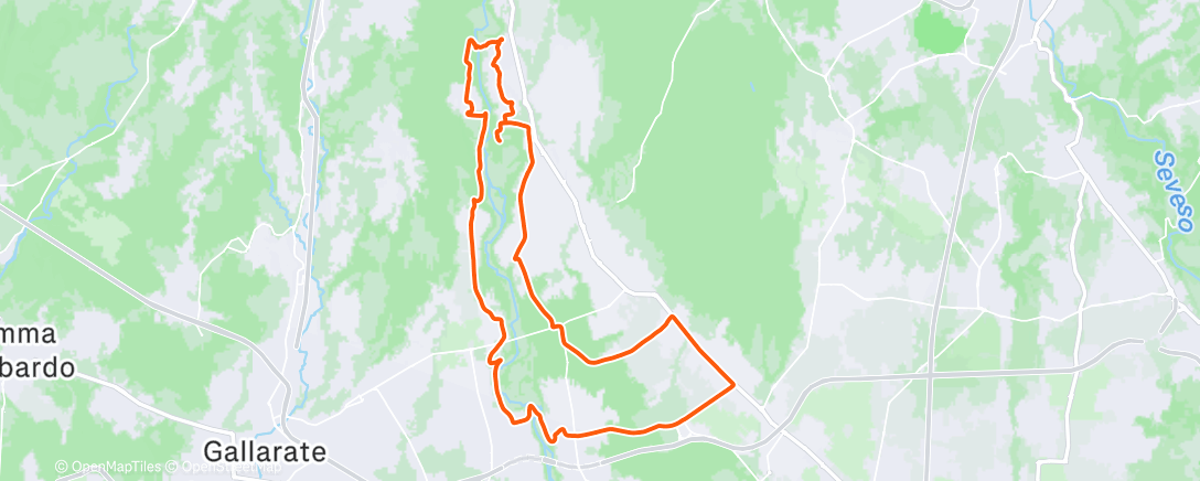 Карта физической активности (Pedalata pomeridiana)