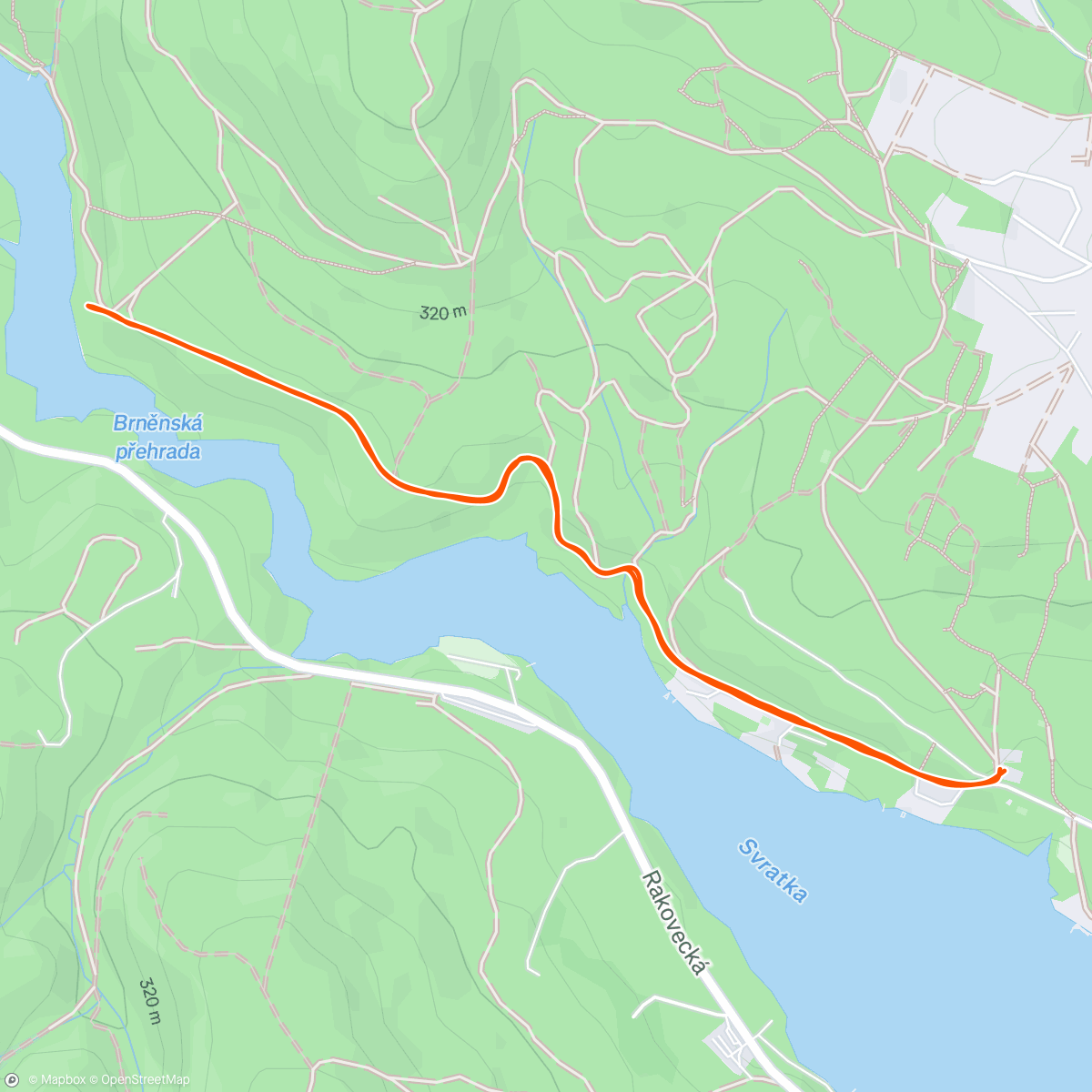 Map of the activity, Vánoční procházka