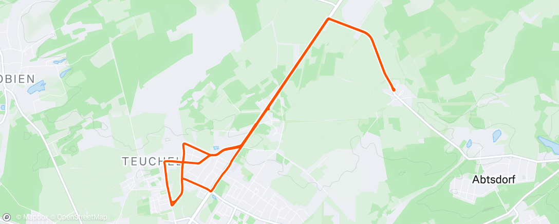 Map of the activity, Mittagsradfahrt