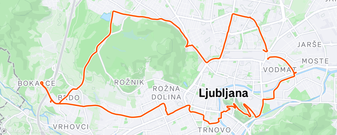 Map of the activity, Ljubljana