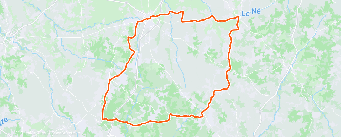 Map of the activity, Cyclo Tour des 4B