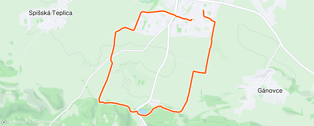 Map of the activity, Afternoon Run