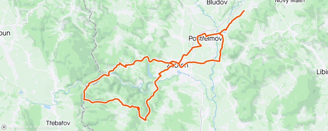 Map of the activity, Evening Cycling 🌄