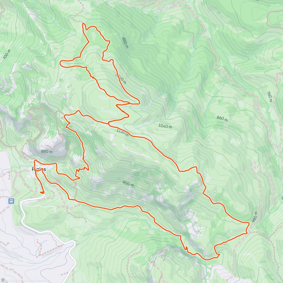 Map of the activity, Entrenos libres RMER