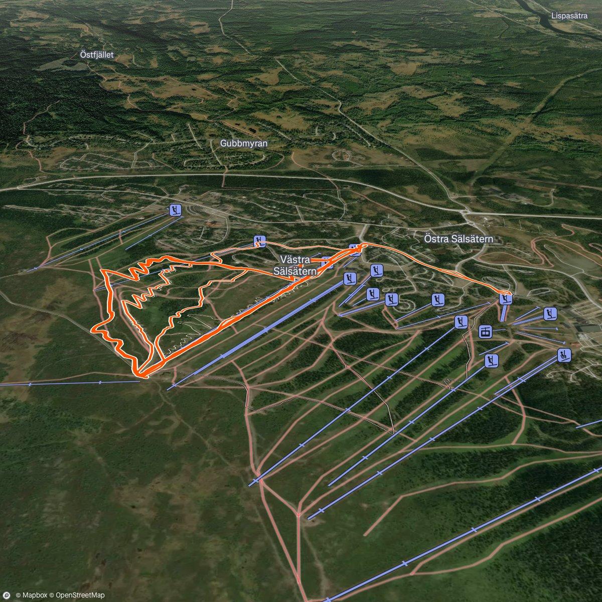 Map of the activity, Morning Mountain Bike Ride