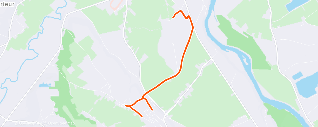 Карта физической активности (Course à pied dans l'après-midi)