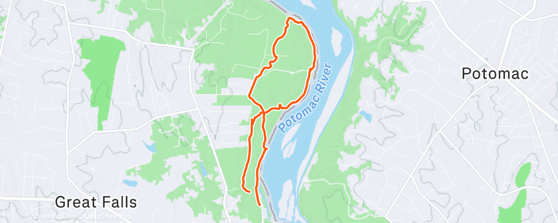 Map of the activity, Morning Hike