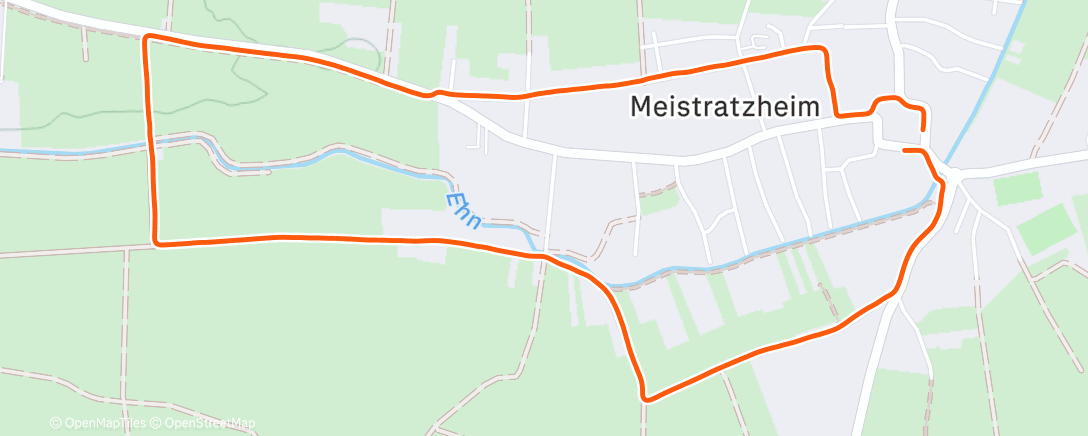 Map of the activity, Course à pied dans l'après-midi