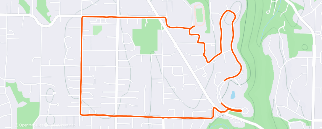Map of the activity, Morning Run