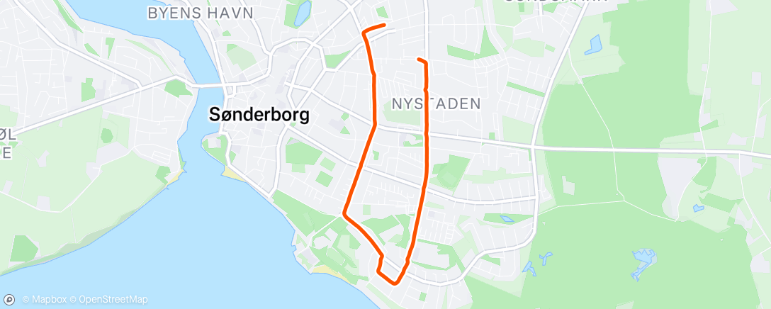 Map of the activity, Evening Run