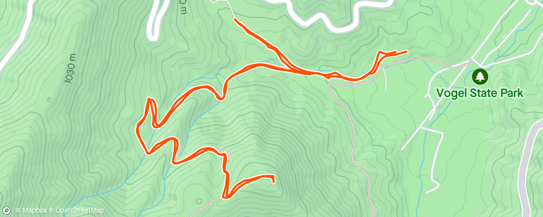Map of the activity, First hike with the new rig for Anson