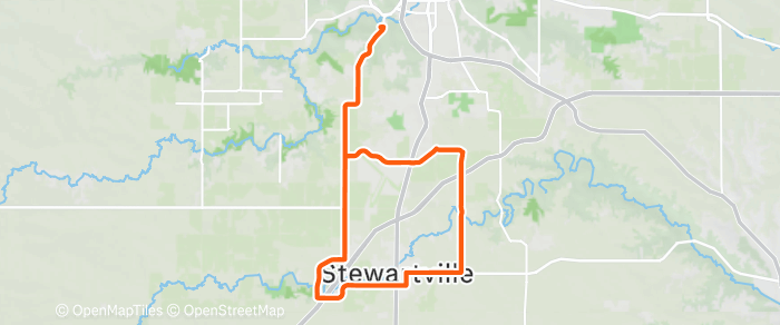 Route map for Sunday 7/12 Social/Recovery Ride