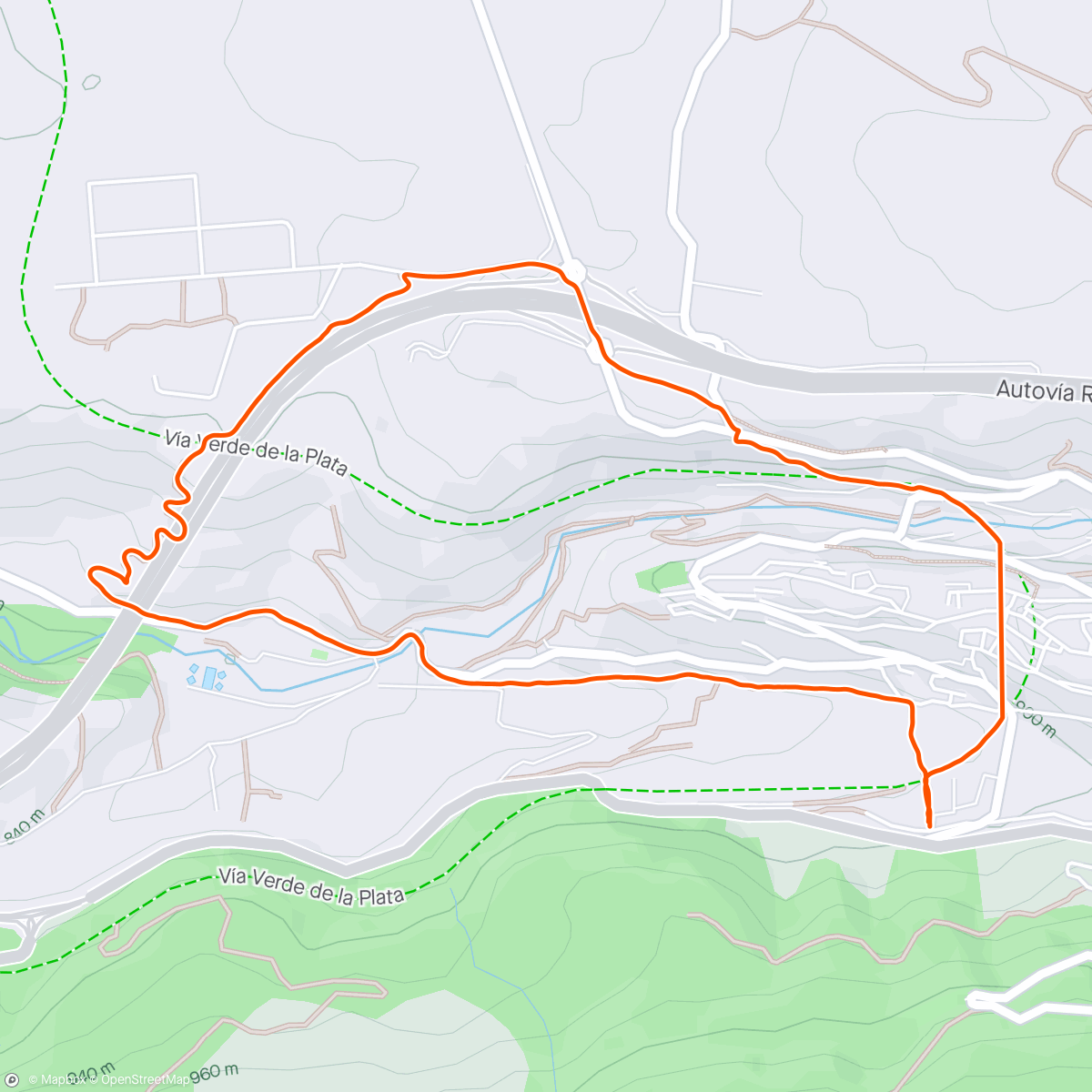 Map of the activity, Resacón