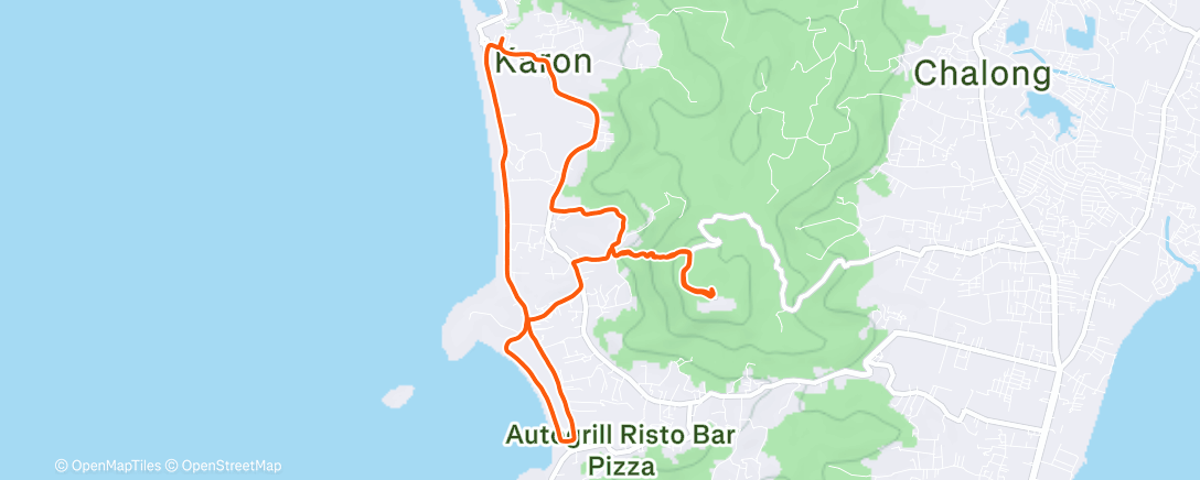 Map of the activity, Morning Run