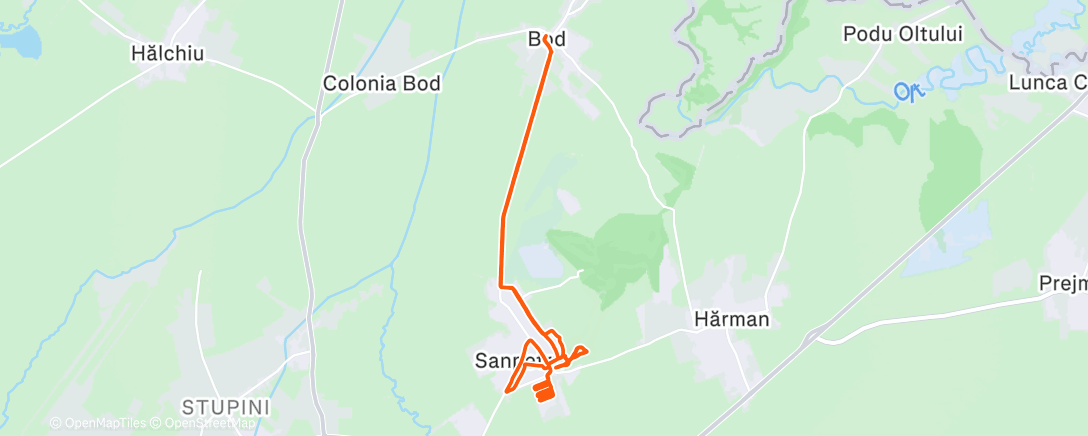 Map of the activity, 21 km trail + 21 km asfalt