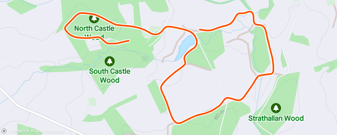 Map of the activity, Strathallan Canicross w/ Rocco